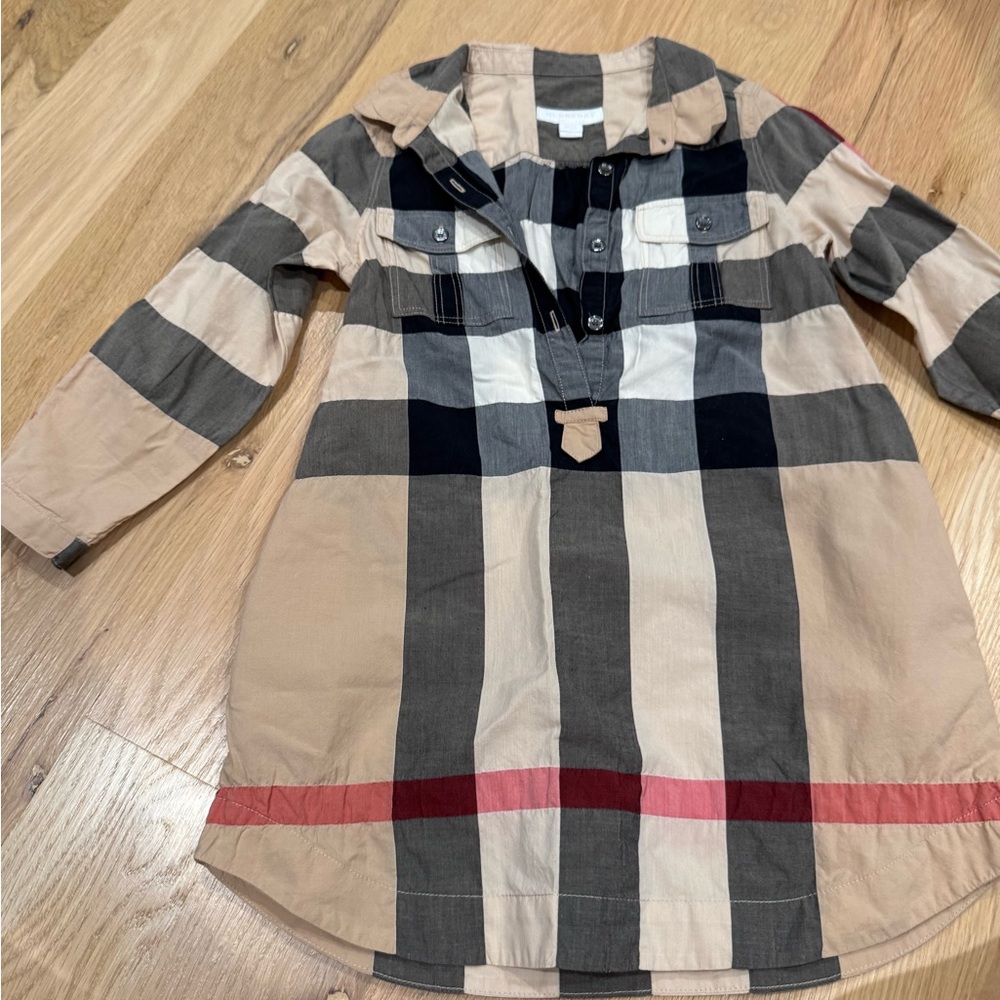 Like New Burberry Kids Classic Checkered Dress